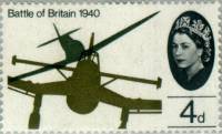 (№1965-398) Марка из набора Великобритания 1965 год "Спитфайр атакуют Юнкерсы ampquotStukaampquot Di